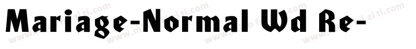 Mariage-Normal Wd Re字体转换